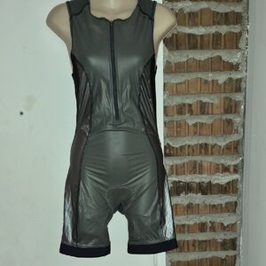 Pearl Izumi Black Tank Front Zip Cycling Shorts One Piece Size M Medium